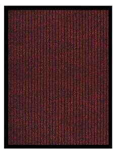 Covoraș de ușă, roșu cu dungi, 60x80 cm