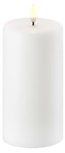 Uyuni - Pillar candle LED Nordic White 7,8 x 15 cm