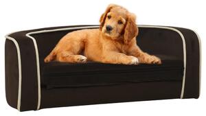 Canapea pliabilă de câini maro 73x67x26 cm pernă pluș lavabilă