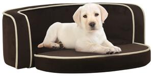 Canapea pliabilă de câini maro 73x67x26 cm pernă pluș lavabilă