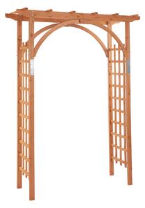 Arc Palnte Cataratoare de Gradina din lemn Outsunny, grila in partile laterale | Aosom RO