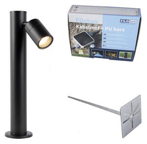 Lampă de exterior negru 45 cm reglabilă IP44 - Solo