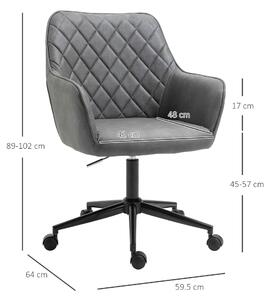 Vinsetto scaun de birou, reglabil, 59,5x64x89-102 cm | AOSOM RO