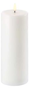 Uyuni - Pillar candle LED Nordic White 7,8 x 20 cm