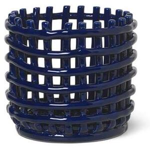 Ferm LIVING - Ceramic Basket Small Blue ferm LIVING