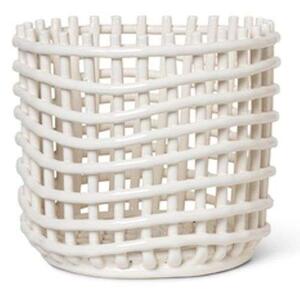 Ferm LIVING - Ceramic Basket Large Off-White ferm LIVING
