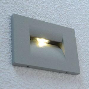 Lucande - Nevin LED Aplice Perete Încastrată de Exterior Silver
