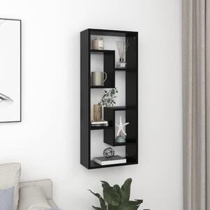 Raft de perete, negru, 36x16x90 cm, PAL