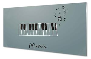 Tablouri pe sticlă note de pian