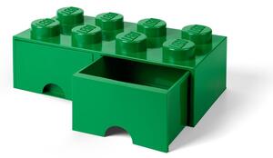 Cutie depozitare cu 2 compartimente LEGO®, verde