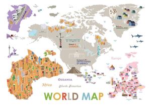 Autocolant de perete Ambiance World Map