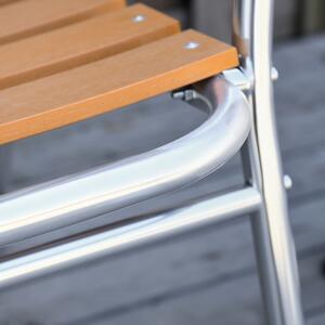 Outsunny set de gradina cu masa si 4 scaune, aluminiu | Aosom ro