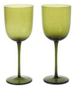 Ferm LIVING - Host White Wine Glasses Set of 2 Moss Green ferm LIVING