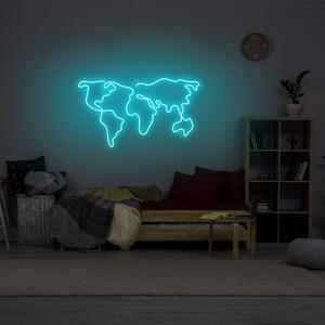 Aplica de Perete Neon World Map, 66 x 38 cm