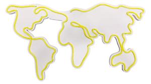 Aplica de Perete Neon World Map, 66 x 38 cm