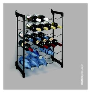 Suport de vin din metal gri pentru 30 de sticle Chianti - Metaltex
