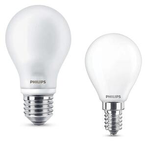 Philips - Becuri LED 1x 806lm E27 + 1x 250lm E14