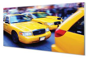 Tablouri pe sticlă taxi galben Oraș