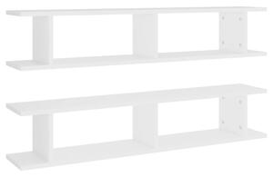Rafturi de perete, 2 buc., alb, 105x18x20 cm, PAL