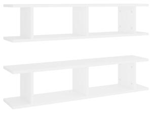 Rafturi de perete, 2 bucâți, alb, 90x18x20 cm, PAL