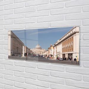 Tablouri pe sticlă Catedrala Roma clădiri străzi