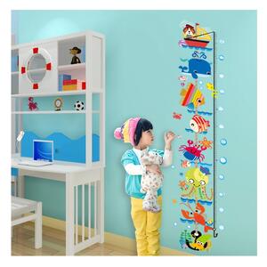 Autocolant pentru copii de tip metru pentru ușă/pentru perete 25x170 cm Sea Animals – Ambiance
