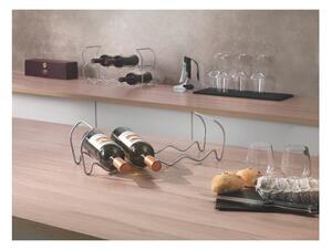 Suport cu 3 nivele pentru 12 sticle de vin Metaltex Wine, lungime 45 cm