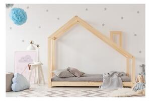 Cadru pat din lemn de pin, în formă de căsuță Adeko Mila DMS, 90 x 200 cm