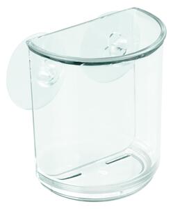 Suport de perete transparent cu ventuză, oțel inoxidabil iDesign Cup