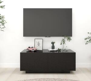 Comodă TV, negru extralucios, 100x35x40 cm, PAL