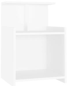 Noptiere, 2 buc., alb, 40x35x60 cm, PAL