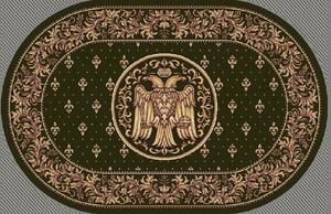 Covor Lotos, Model Bisericesc, 15077, Verde, Oval, Diverse Dimensiuni, 1800 gr mp