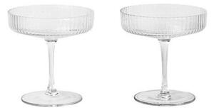 Ferm LIVING - Ripple Champagne Saucers Set of 2 Clear ferm LIVING