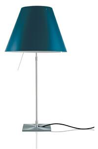 Luceplan - Costanza Lampă de Masă cu Dimmer Aluminium cu Petroleum Blue