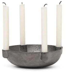 Ferm LIVING - Bowl Candle Holder Small Black Brass