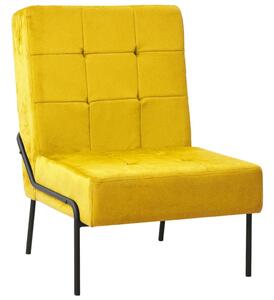 Scaun de relaxare, galben muștar, 65x79x87 cm, catifea