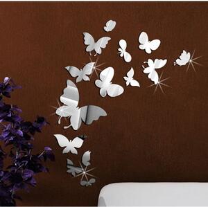 Set 28 autocolante oglindă de perete Ambiance Butterfly