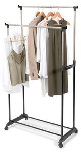 Suport dublu mobil pentru haine, cu înălțime reglabilă Compactor Cleano