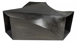 Masa neagra din otel pentru cafea 107x120 cm Elysium Gun Metal