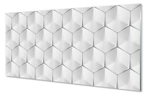 Tablouri pe sticlă hexagoane 3d