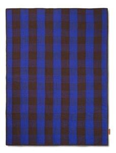 Ferm LIVING - Grand Quilted Blanket Choco/Brown Blue