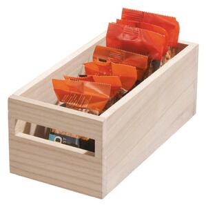 Cutie depozitare din lemn paulownia iDesign Eco Handled, 12,7 x 25,4 cm