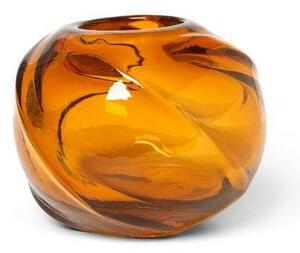 Ferm LIVING - Water Swirl Vase Round Amber