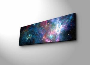 Tablou Canvas cu Led Stele Semiha fara Priza, Multicolor, 90x30 cm