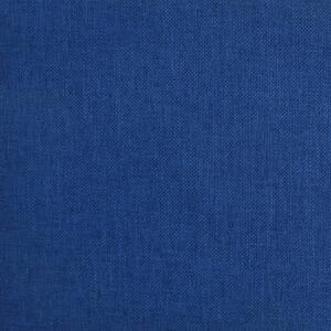 Scaun de bar pivotant, albastru, material textil