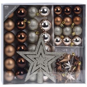Ambiance Set de decoraţiuni de Crăciun de agățat, 45 piese, chihlimbar CAN219520