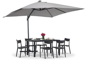 Umbrelă de grădină Merano cu iluminare LED 3x3m Garden Point antracit
