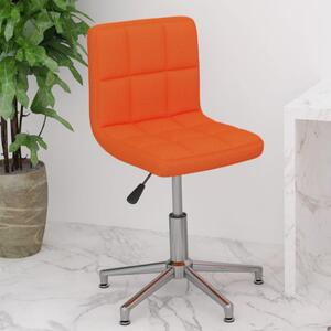 Scaun de birou rotativ, portocaliu, piele ecologică