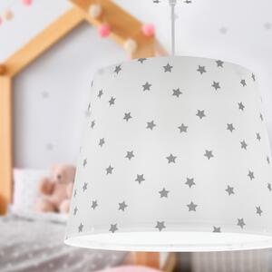 Dalber Lampă suspendată pentru copii STAR LIGHT, albă, reglabil, Camera copiilor, Plastic