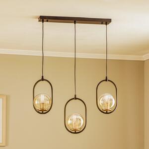 Avonni Lampă suspendată AV-4275-3Y-BSY cu 3 becuri, reglabil, Negru, Camera de zi / sufragerie, Metal